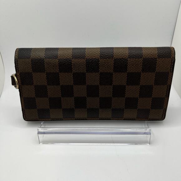 GUC Louis Vuitton Damier Ebene Double Snap Long Wallet - Picture 2 of 9